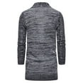 thumbnail image 5 of WREESH Fashion Cardigan Men's Casual Top Round Knit Sweater Casual Top Long Sleeved Jacket Coat Gray, 5 of 8