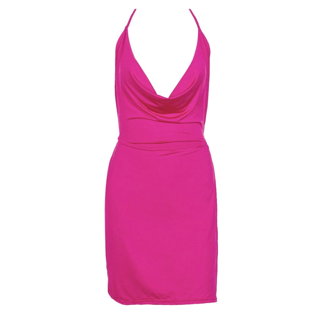 TOOSIS Dresses for Women 2024 Sleeveless Cutout Tie Backless