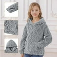 thumbnail image 4 of Taqqpue Girls Boys Fleece Hoodies Casual Solid Color Pullover Loose Fit Long Sleeve Shirts Oversize Hooded Sweatshirt with Pockets for Kids 4-15Y, 4 of 7