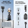 thumbnail image 5 of AI Smart Gimbal Auto Face Tracking Gimbal 1200mah 360 Rotation for Smartphone Video Vlog Stabilizer Phone Holder, 5 of 5