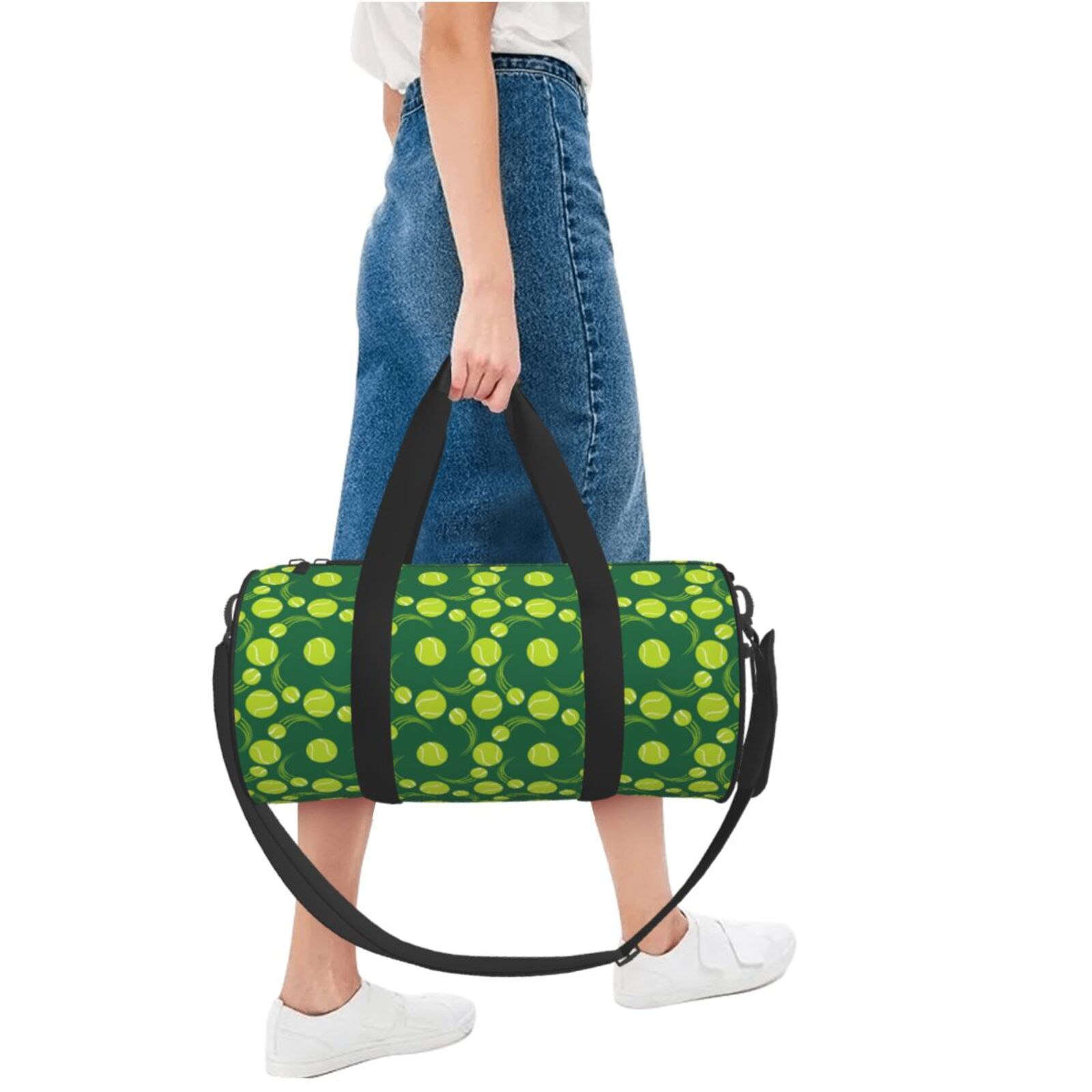 Vsdgher Tennis Balls 45L Foldable Duffel Bag, Sports Gym Bag,Overnight Bag, Portable Weekender Bag for Airplanes