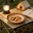 thumbnail image 6 of MMJ Wicker Rattan Woven Basket Natural Wood Serving Bowl for Bread Fruit Snacks Kitchen Tabletop Organizer 5.51x5.51x1.18in, 6 of 6