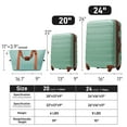 thumbnail image 5 of Luggage Sets,2-Piece Lightweight Suitcase Set with Bag and TSA Lock, Hardshell Suitcases with Spinner Wheels, (20" + 24" ),Green, 5 of 6