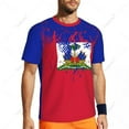 thumbnail image 5 of Exclusive design Haiti Flag Grain 3D Printed Men For Running Bike Soccer Tennis Fitness Sports tshirt Mesh Fans Short T-shirt, 5 of 9