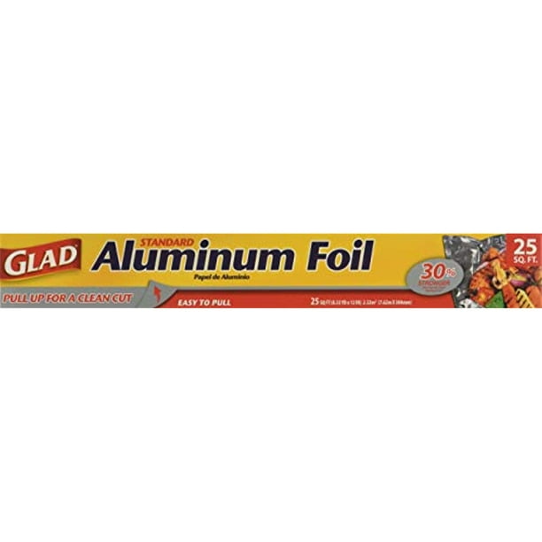 Glad Aluminum Foil, 25 Square Feet Aluminum Foil For Grilling
