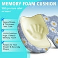 thumbnail image 5 of Premium Daisy Pattern Memory Foam Seat Cushion Ergonomic Chair Pad for Office Chair, Car, Airplane & Bleachers Sciatica, Tailbone Hip & Back Pain Relief - Chair Cushion for Long Office Workers., 5 of 5