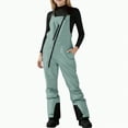 thumbnail image 5 of Gubotare Kids Snow Pants Girls Snow Bibs Kids Fleece Lined Waterproof Ski Pants Overalls with Pockets Size 10-11 (Green,10-11 Years), 5 of 9