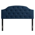 thumbnail image 1 of CorLiving Calera Diamond Button Tufted Upholstered Arched Panel Full Size Headboard, 1 of 6