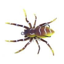 fishing gear, fishing lures fishing baits, Enhanced Fishing Bait With Hook Complete Tackle Kit Saltwater Fishing Enhancements Realistic Spider, Brown