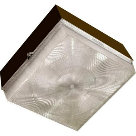 

Dabmar Lighting DW6628-W 9.69 x 9.69 x 5.38 in. 120 V 2 x 32 watts Polycarbonate Surface Mounted Ceiling Fixture with PLQ32 Flourescent Lamp Bronze