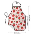 thumbnail image 4 of Naloa 1Pack Adjustable Bib Apron Waterdrop Resistant Cooking Kitchen Aprons for Women Men Chef, Strawberries Print, 4 of 5