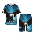 thumbnail image 1 of Balery Night Sky Forest Bald Eagle Conjunto de Pijama Infantil de Manga Corta con Estampado – Ropa de Dormir de Algodón Suave-Large, 1 of 6