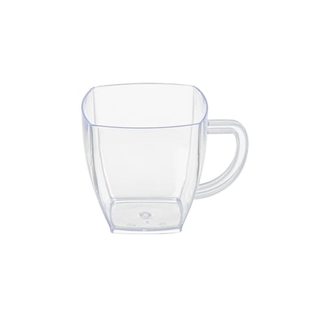 Restpresso 2 oz Square Clear Plastic Mini Cafe Cup - 2 x 2 x 2 - 100 count box