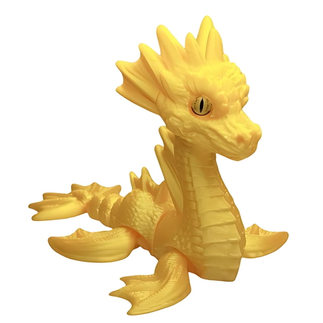 J 3D Printed Mini Sea Dragon Decoration Home Decor Table Furnishings Plastic Material 3.94 X 2.76X3.15 Inches Unique Sculpture For Display Multicolor Style J