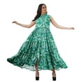 thumbnail image 3 of Moomaya Robe Chemise Longue Femmes Imprimée Sans Manches Robe d'Été Chemise à Boutons, 3 of 4