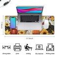 thumbnail image 5 of Happy Thanksgiving Fall Pumpkin Large Gaming Mouse Pad Extended Mouse Pads with Stitched Edges, Non-Slip Base, Water Resist Keyboard Pad for Gamer, Office & Home, 31.5 X 11.8 in, 5 of 7