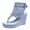 Light Blue, variant on Women's Platform Wedge Heel Flip Flop Sandals Retro Suede Square Open Toe Cutout Ankle Boots with Adjustable Buckle Strap