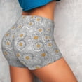 thumbnail image 4 of Fotbe Daisies Flowers Shorts Sin Costuras – Shorts Deportivos de Cintura Alta para Mujer, Elásticos para Gimnasio, Yoga, Running o Ciclismo-X-Large, 4 of 8