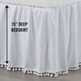 thumbnail image 2 of Martex White Ruffled Olefin Bed Skirt, King, 2 of 5