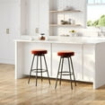 thumbnail image 3 of Walker Edison 29.25" Metal & Fabric Bar Stool in Rust (Set of 2), 3 of 15