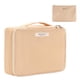 thumbnail image 1 of Bolsa de maquillaje de viaje Queboom, neceser para mujer y hombre (beige), 1 of 5