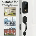 thumbnail image 4 of HLONK 1pc 4-in-1 Smart Fingerprint Door Lock Handle Biometric/IC Card/Code/Mechanic Key Keyless Entry Door Lock For Home Office Apartment Bedroom, 4 of 6
