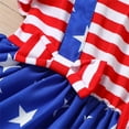 thumbnail image 5 of WUANDIXFA Independence Day Clothes for Girls Baby Girl 4th of July Outfit Flag Smocked Dress Toddler Girl Fourth of July Dress Memorial Day Clothes Red,5-6 Years, 5 of 7