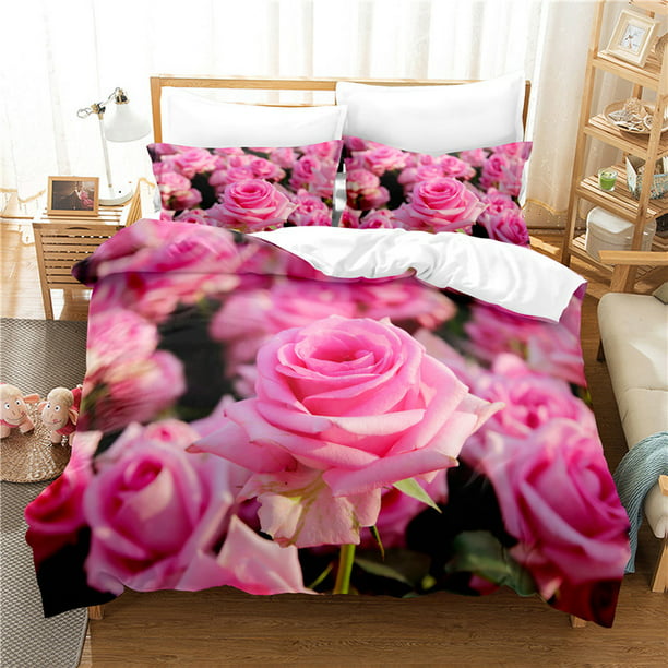 Summer comforter set, queen size botanical Phalaenopsis 3D digital ...