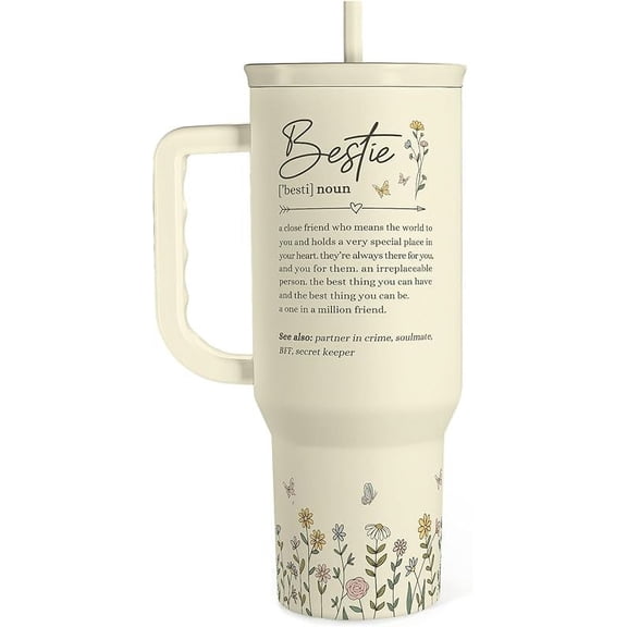 Nurse Tumbler with Handle 40oz, Stainless Steel Tumblers Coffee Travel Mug Cups with Straw, Nurses Appreciation Gifts for Women Female, Nursing Gift for Birthday Christmas Nurse's Week