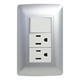 thumbnail image 1 of Kit 2 PLACAS con CONTACTO DOBLE y 1 apagador Sanelec gris, 1 of 6
