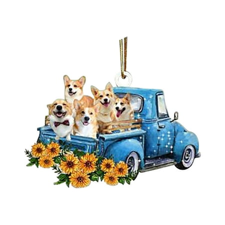 

Egmy Acrylic Car Puppy Pendant Auto Parts Key Pendant Backpack Pendant Small Animal