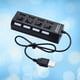 thumbnail image 3 of Concentrador USB de 4 puertos con interruptor independiente y divisor USB 2.0 (negro), 3 of 8