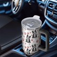 thumbnail image 6 of OBREWU Boston Terrier Puppy Dog Tumbler with Handle and Lid,Boston Terrier Puppy Dog 40oz Double Wall Vacuum Insulated Tumbler,Cups Gift for Women and Men, 6 of 7