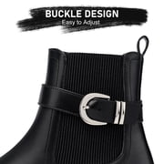 HARVEST LAND Women Chelsea Boots Fashion Low Heel Buckle Ankle Boots for Female Fall Winter