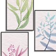 thumbnail image 4 of wall26 3 Piece Framed Canvas Wall Art for Living Room, Bedroom Leaf Theme Canvas Prints for Home Decoration Ready to Hang - 16"x24"x3 Panels, 4 of 5
