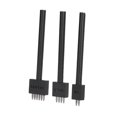 thumbnail image 4 of Haofy Leather Craft Tool Kits,3Pcs Leather Perforated Tool Black Tooth Durable Quick Easy DIY Leather Craft Tool Kits,Leather Punch, 4 of 8