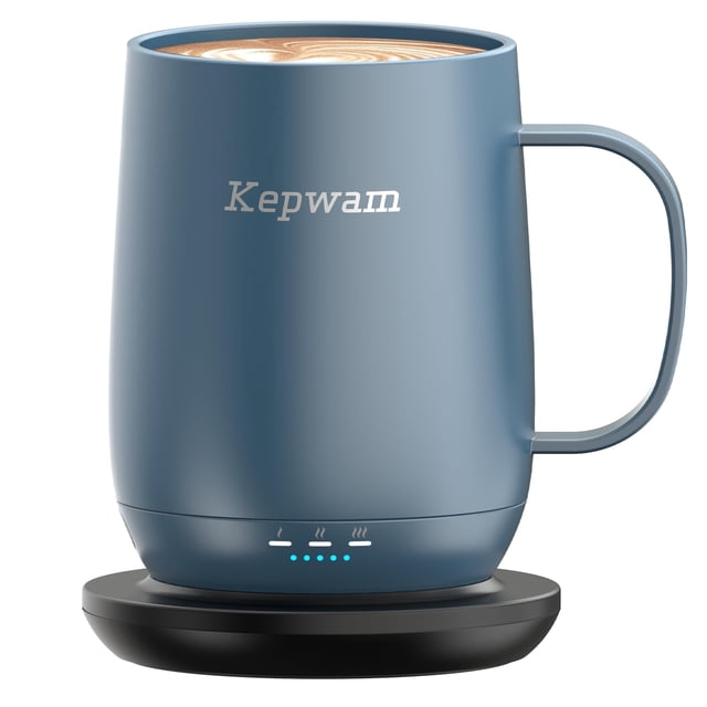 Taza de café autocalentable Kepwam 470 ml con control inteligente de temperatura