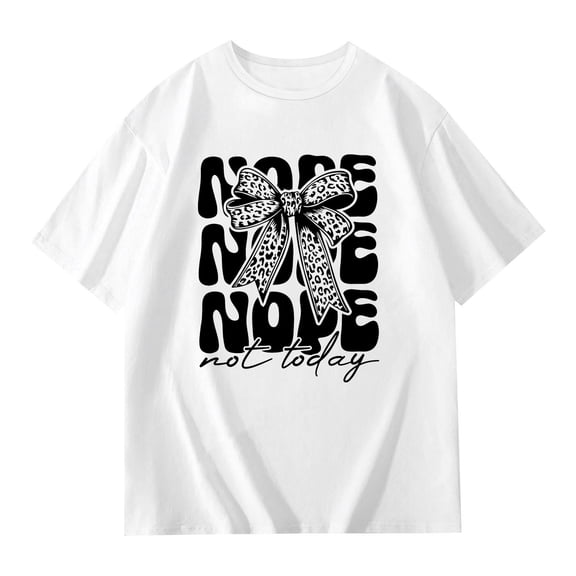 XUELUO Big Girls T-Shirts Oversized Short Sleeve Crew Neck Letter Leopard Bow Graphic Tshirts Summer Athleisure Tops For
