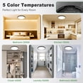 thumbnail image 2 of Luz LED de techo zemty de 12" 24 W 120 V regulable, 5 temperaturas de color, 2 of 7