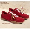 thumbnail image 3 of LUCKY STEP Retro Fashion Sneakers with Gum Sole Comfort Low Top Casual Shoes,Red,Womens, 3 of 10