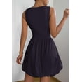 thumbnail image 2 of Vestido de verano PRETTYGARDEN 2025 casual sin mangas azul marino, 2 of 9