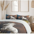 thumbnail image 6 of Ambesonne Animal Duvet Cover Sets, Andalusian Horse Dusk, 2-King, White Orange Green, 6 of 7