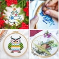 thumbnail image 5 of 304 Pack Embroidery Kit, 200 Colors Threads, 5 count  Embroidery Hoops, 2 count Aida Cloth, Instructions, Bag and  Stitch Tools Set, Hand Embroidery Starter Kit for Beginners Adults, 5 of 6