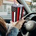 thumbnail image 6 of KLL USA Flag Cross Print 40oz Stainless Steel Insulated Car Cup with Spillproof Lid - Keep Your Drink Hot or Cold on the Go-Without Straw, 6 of 8