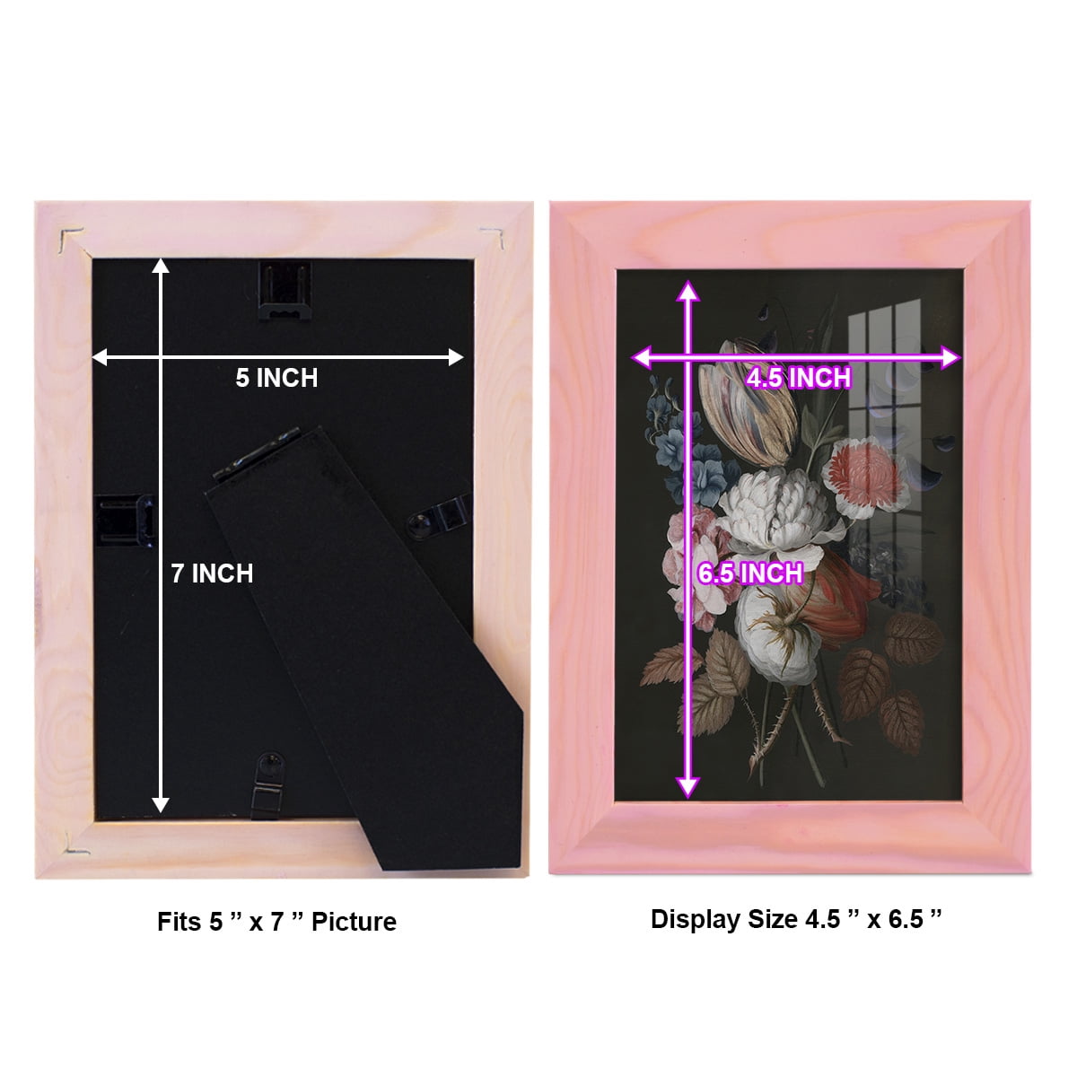 Dramatic Bouquet I -Framed Print w/glass-Sunset Pink