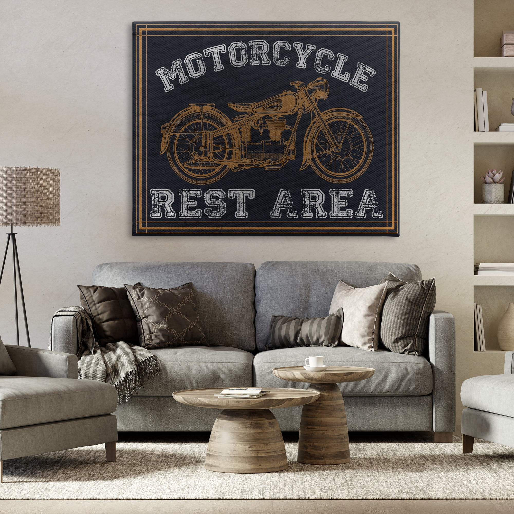 Stupell Industries Motorcycle Rest Area Canvas Wall Art, design by Marcus Prime