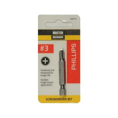 

504779 #3 Phillips Screwdriver Bit 2-In. - Quantity 6