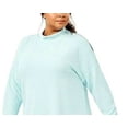 thumbnail image 2 of IDEOLOGY Womens Aqua Ribbed Long Sleeve Crew Neck Top Plus 2X, 2 of 4