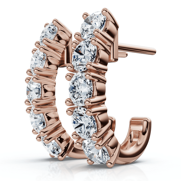 Pompeii 1Ct Diamond Hoops Women's Earrings 10k Gold Lab Grown (E/F,VS1-VS2)