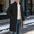 thumbnail image 2 of Men's Extra Long Parka Winter Coats Jacket Heavy Warm Water-resistant Outerwear Cold Weather for Fall Winter Outfits(Black,M), 2 of 8